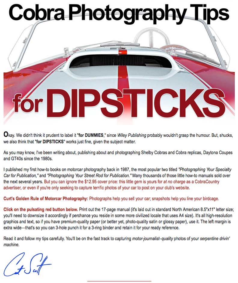 Dipsticks Guide to photography.